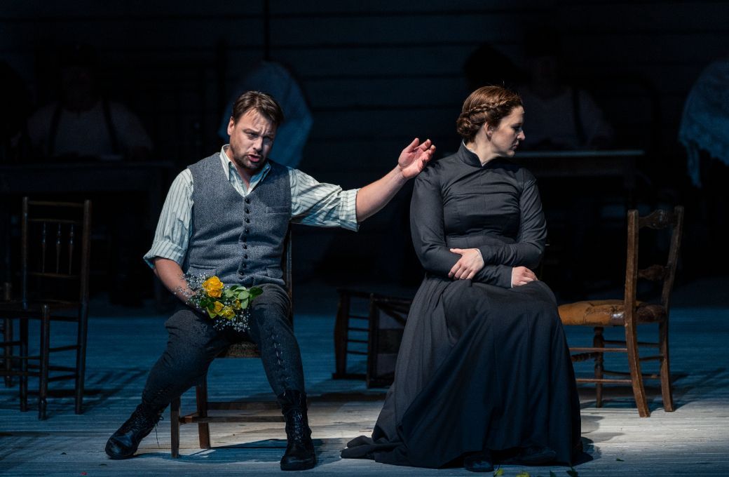 Pavel Černoch (Laca) and Lise Davidsen (Jenůfa) &copy; Michael Brosilow