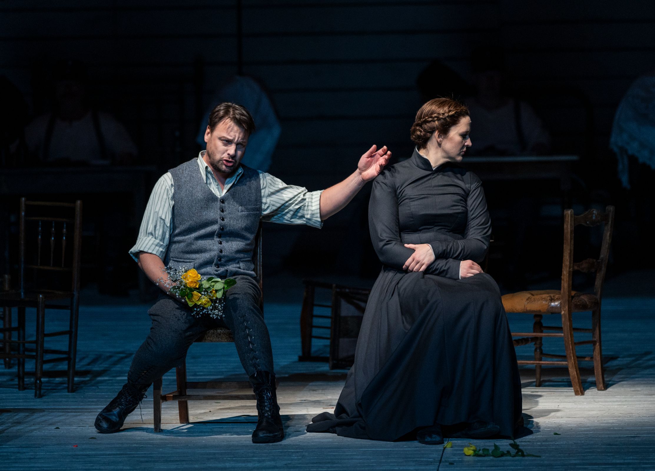 Pavel Černoch (Laca) and Lise Davidsen (Jenůfa) &copy; Michael Brosilow