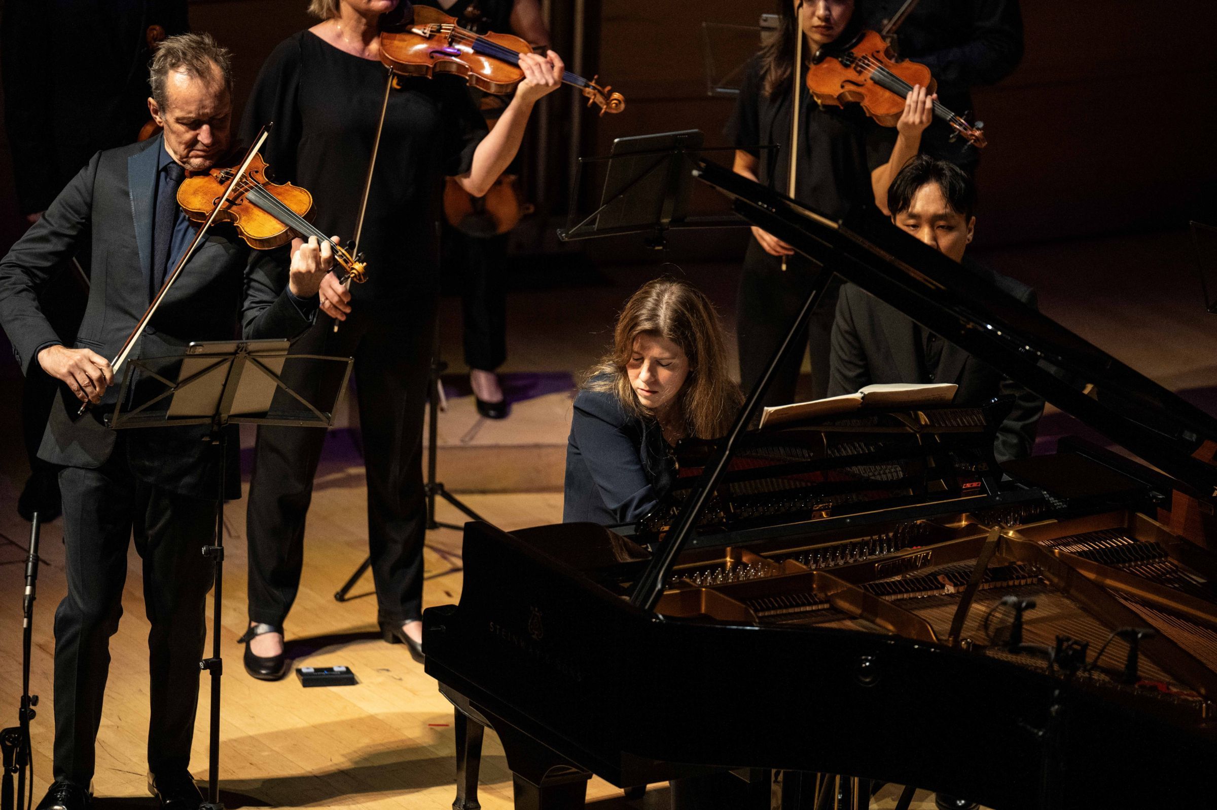 Richard Tognetti, Polina Leschenko and the Australian Chamber Orchestra &copy; Nic Walker