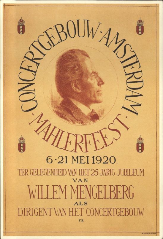 Poster for the 1920 Mahler Festival, Amsterdam &copy; Mahler Foundation