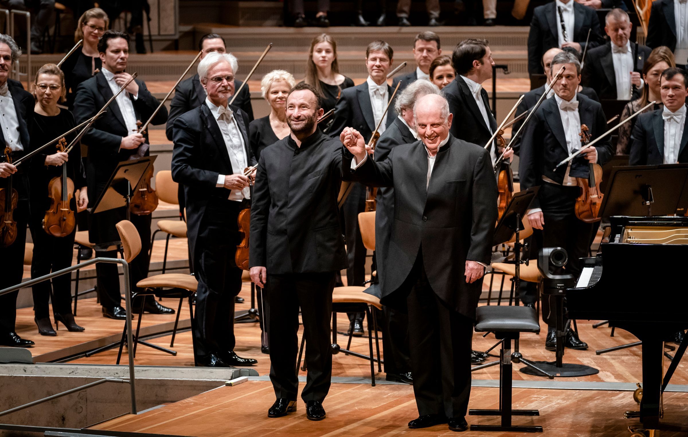 Kirill Petrenko and Daniel Barenboim with the Berliner Philharmoniker &copy; Stephan Rabold
