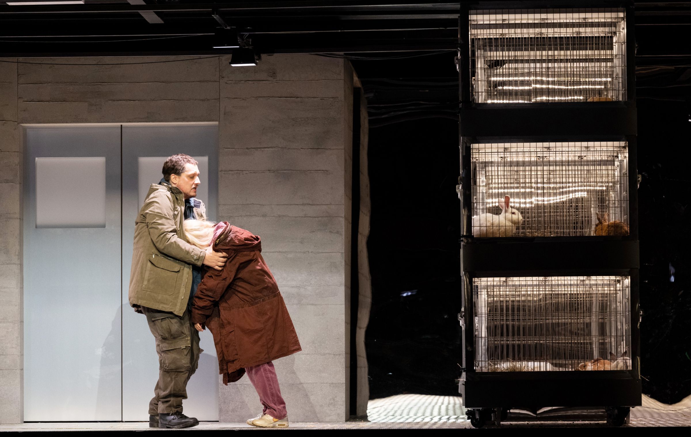 Rabbits in Dmitri Tcherniakov’s <i>Die Walküre</i>, Berlin State Opera &copy; Monika Rittershaus