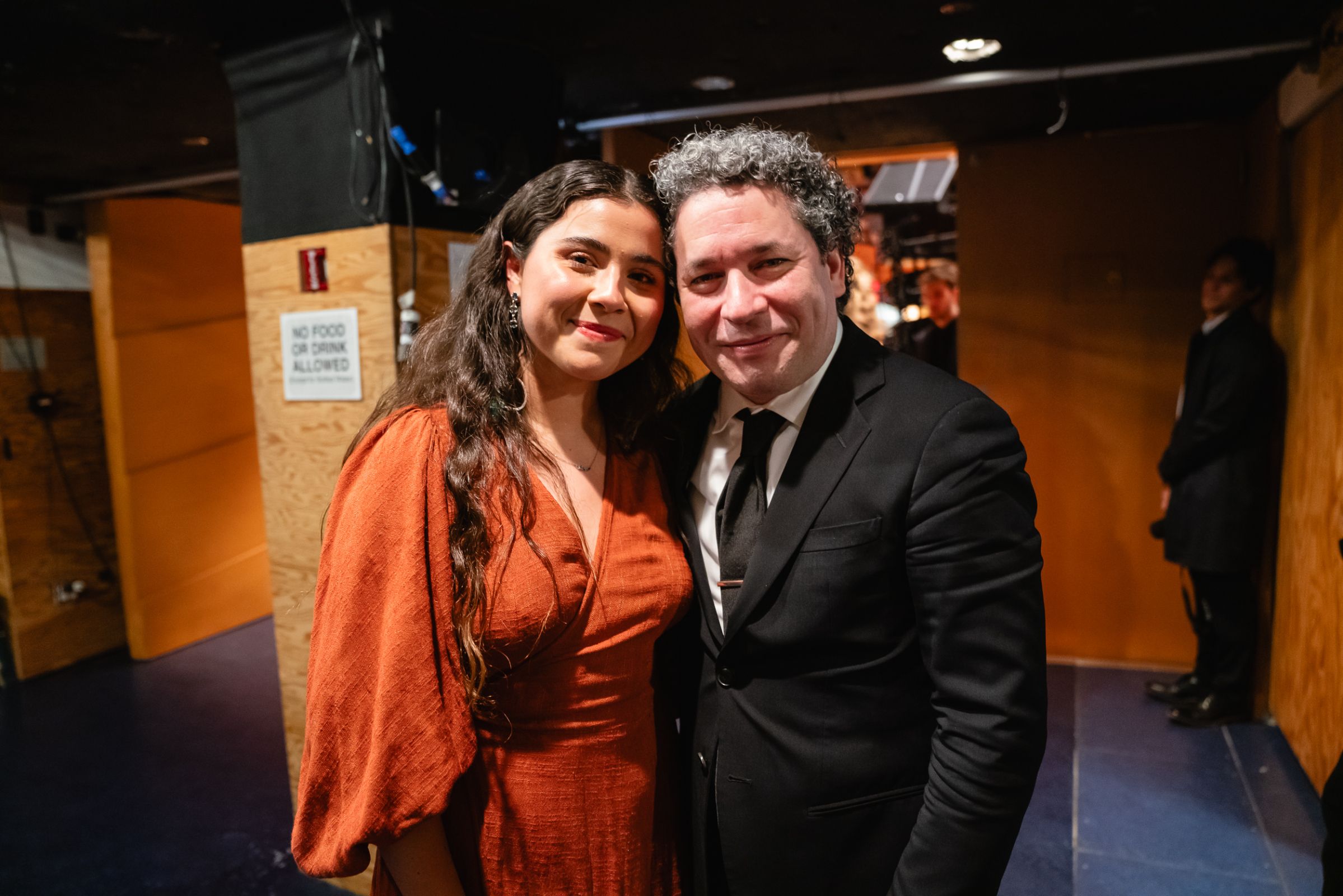 Silvana Estrada and Gustavo Dudamel &copy; Farah Sosa, provided courtesy of the LA Phil