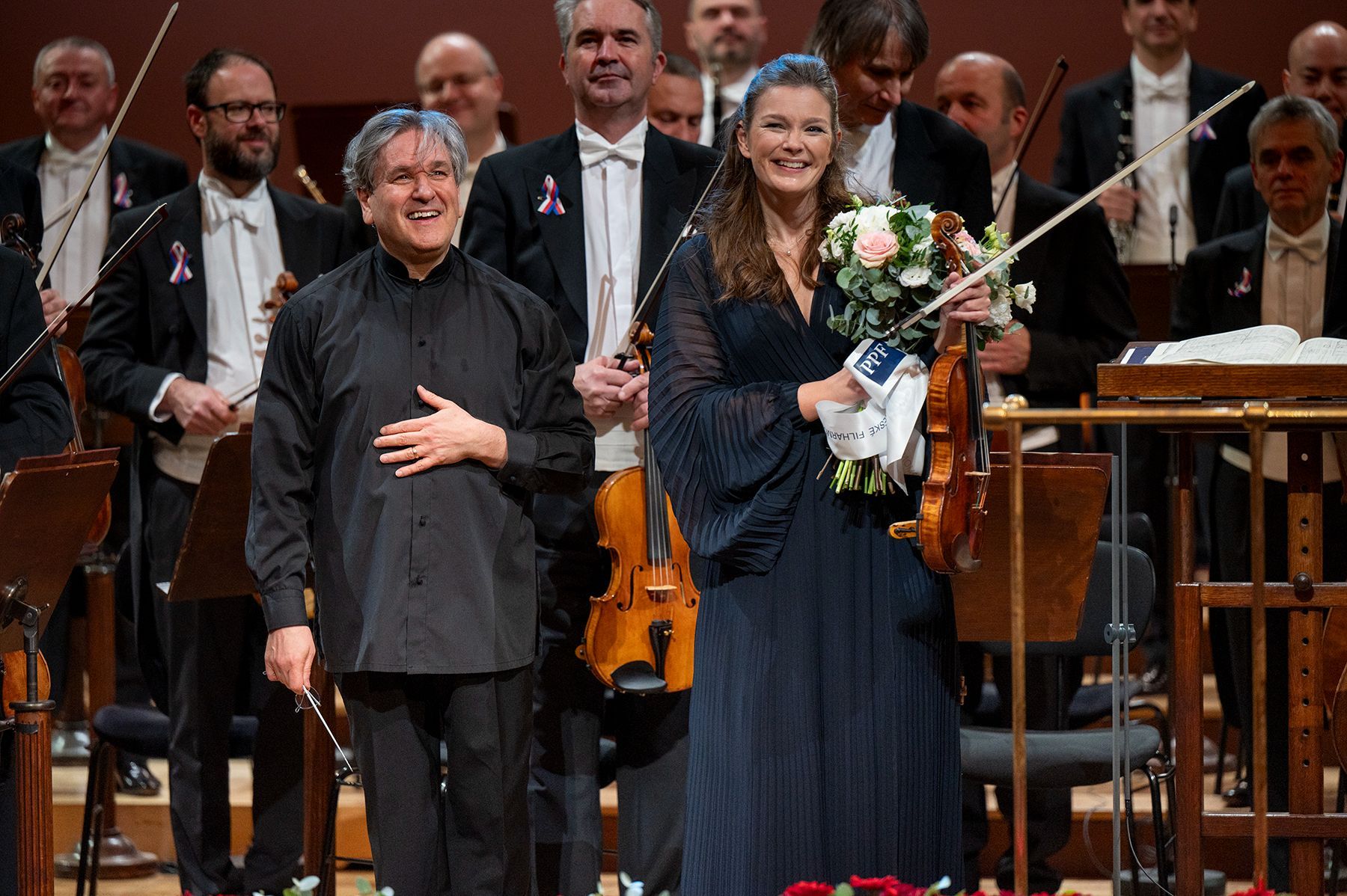 Sir Antonio Pappano, Janine Jansen and the Czech Philharmonic &copy; Petr Kadlec