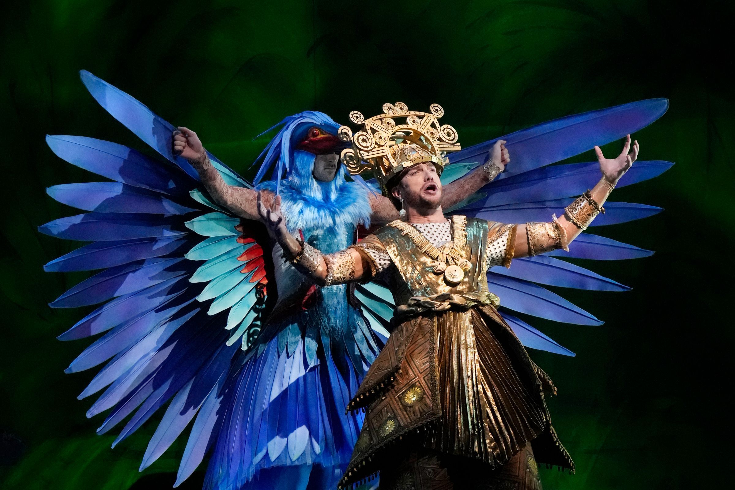Griffin Massey (Heron) and Mattia Olivieri (Riolobo) &copy; Ken Howard | Met Opera