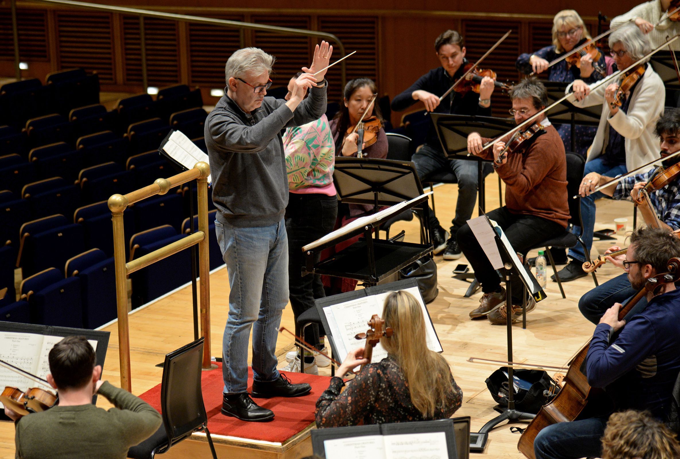 Sir James MacMillan rehearses the RSNO &copy; RSNO
