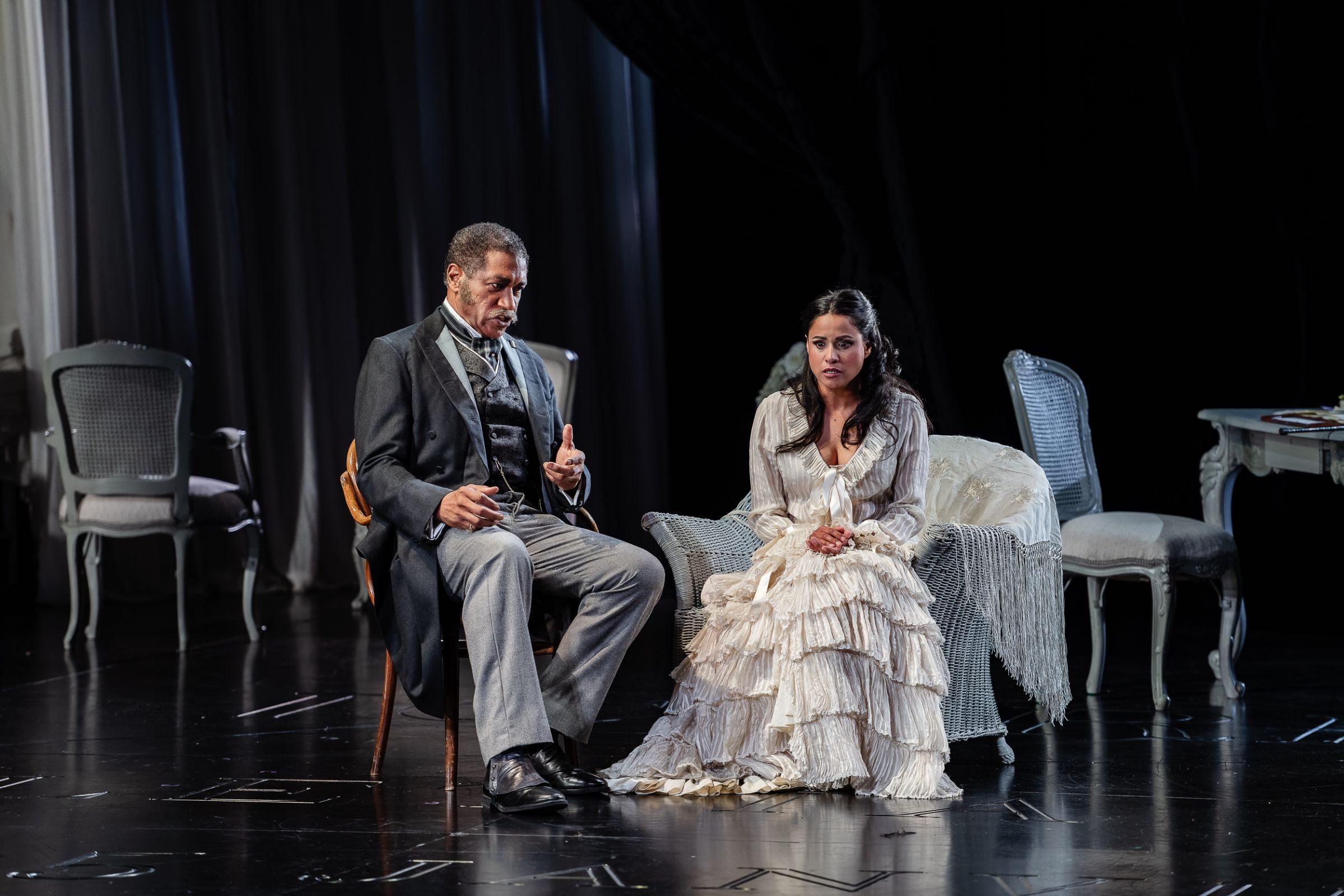 Mark S Doss (Germont) and Stacey Alleaume (Violetta) &copy; Julian Guidera