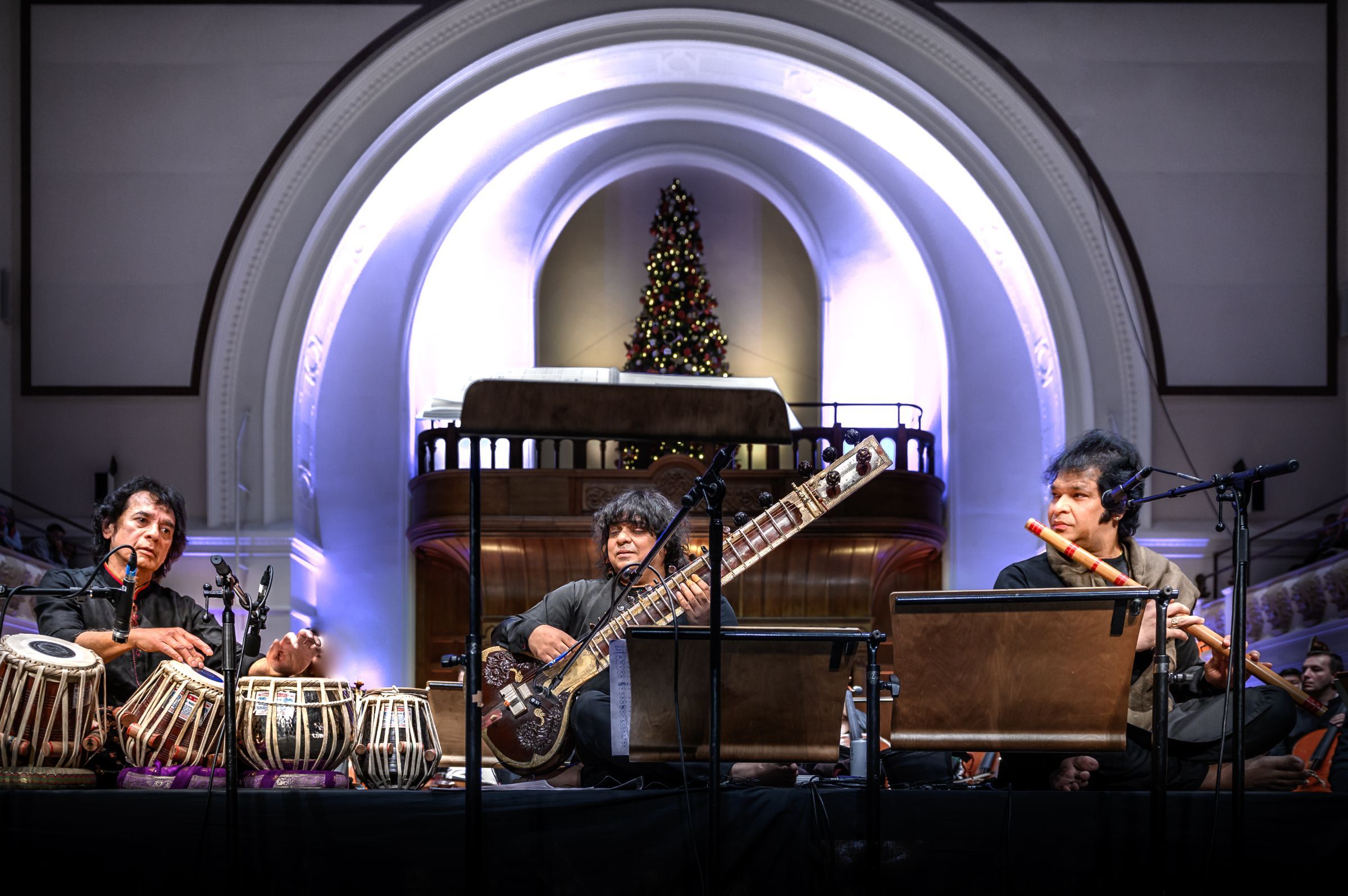 Zakir Hussain, Niladri Kumar and Rakesh Chaurasia &copy; TradePhotographer