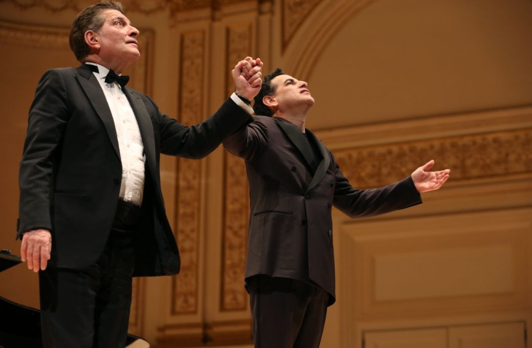 Vincenzo Scalera and Juan Diego Fl&oacute;rez in Carnegie Hall &copy; Steve J Sherman