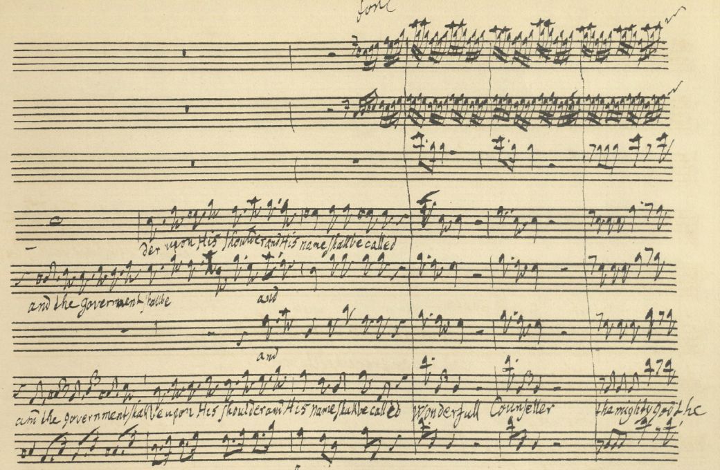 Excerpt from Handel’s manuscript of <i>Messiah</i> © IMSLP