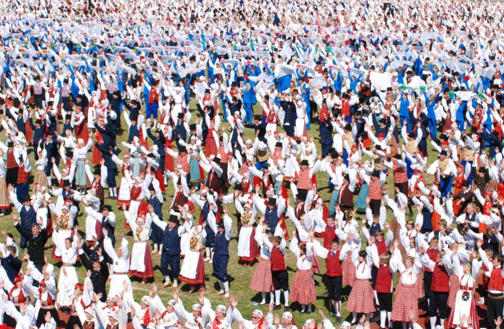 Dance performances at the Estonian Song and Dance Festival &copy; Egon Tintse