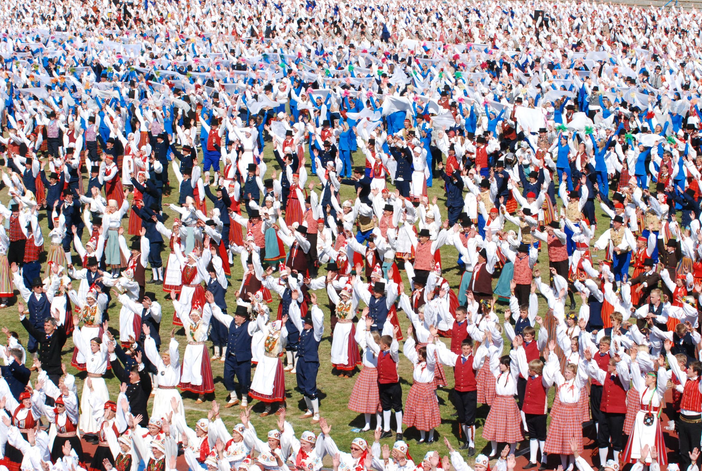 Dance performances at the Estonian Song and Dance Festival &copy; Egon Tintse