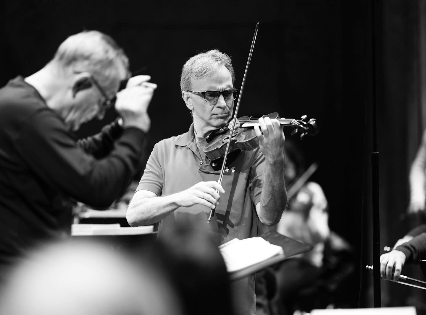 Trevor Pinnock, Gil Shaham et l'Orchestre National de France en répétition &copy; Christophe Abramowitz / Radio France