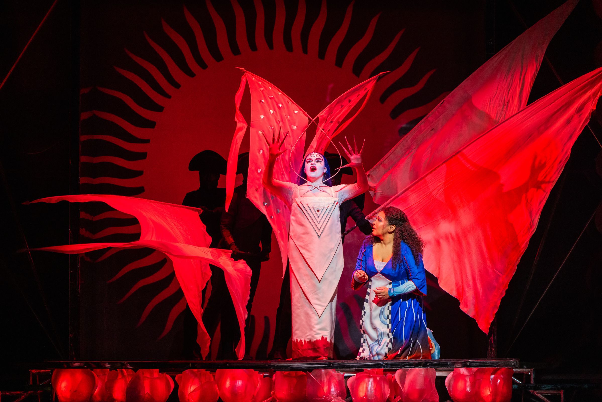 Kathryn Lewek (The Queen of the Night) and Janai Brugger (Pamina) &copy; Evan Zimmerman | Met Opera
