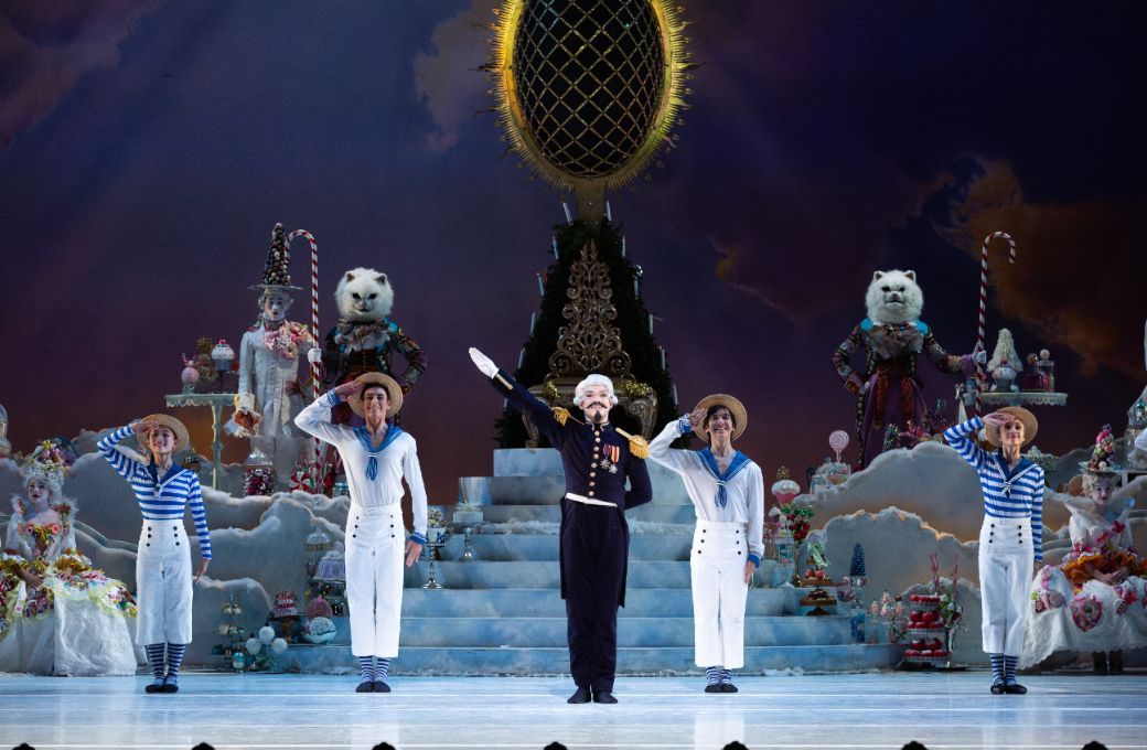 Jack Wolff with Artists of Houston Ballet and Houston Ballet Academy in <i>The Nutcracker</i> &copy; Lawrence Elizabeth Knox (2023), courtesy of Houston Ballet