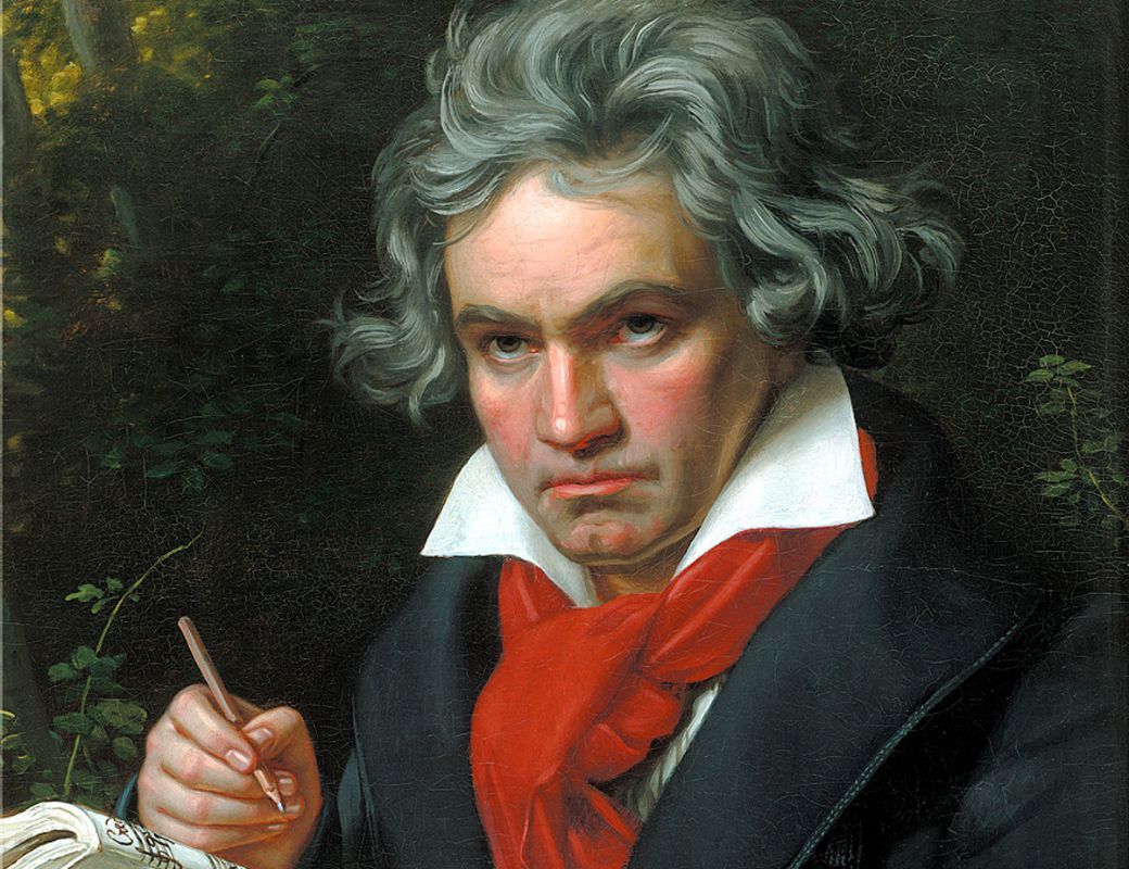 Ludwig Van Beethoven, portrait by Joseph Karl Stieler (1820) &copy; Public domain
