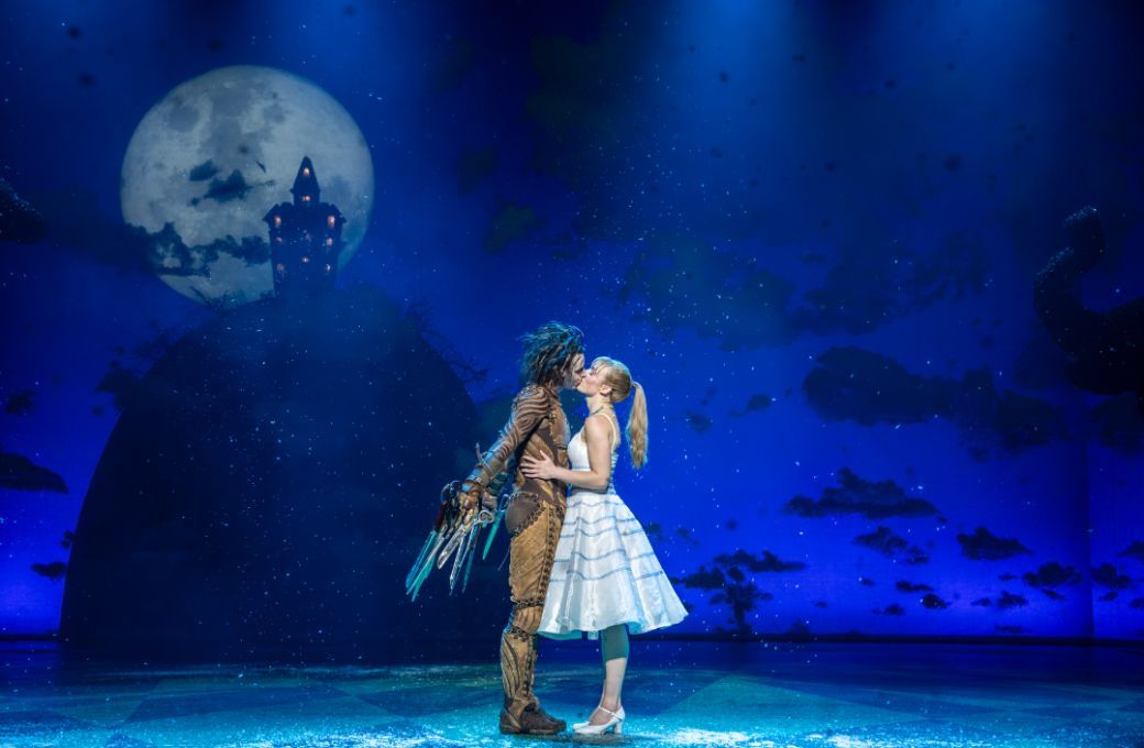 Liam Mower as Edward Scissorhands and Katrina Lyndon as Kim Boggs in <i>Edward Scissorhands</i> &copy; Johan Persson