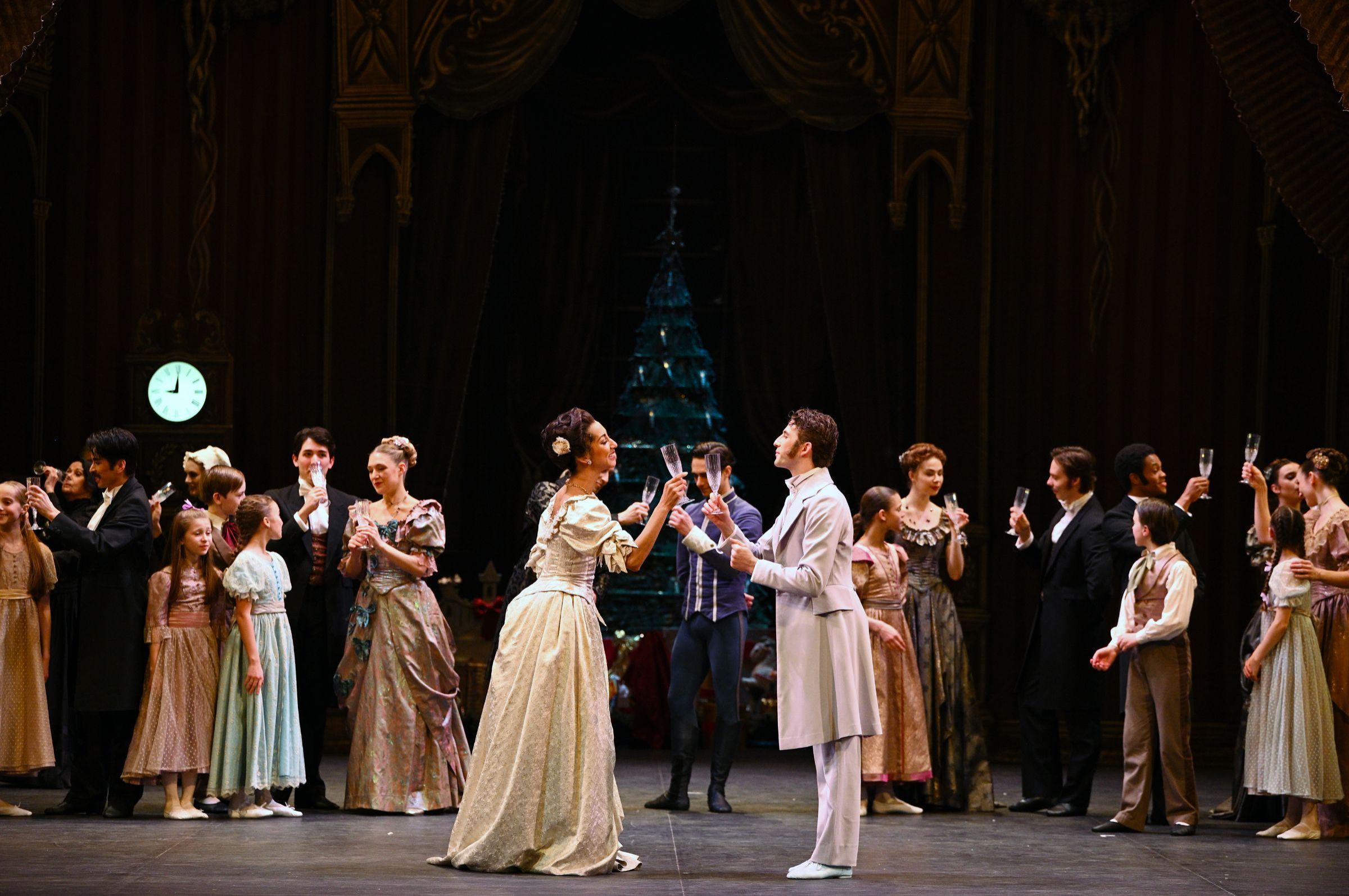 English National Ballet in the Prologue of Wayne Eagling’s <i>Nutcracker</i> &copy; Laurent Liotardo