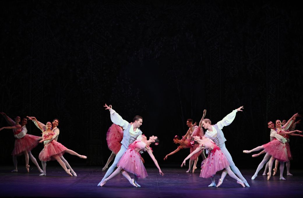 English National Ballet in Waltz of the Flowers in Wayne Eagling&rsquo;s <i>Nutcracker</i> &copy; Laurent Liotardo