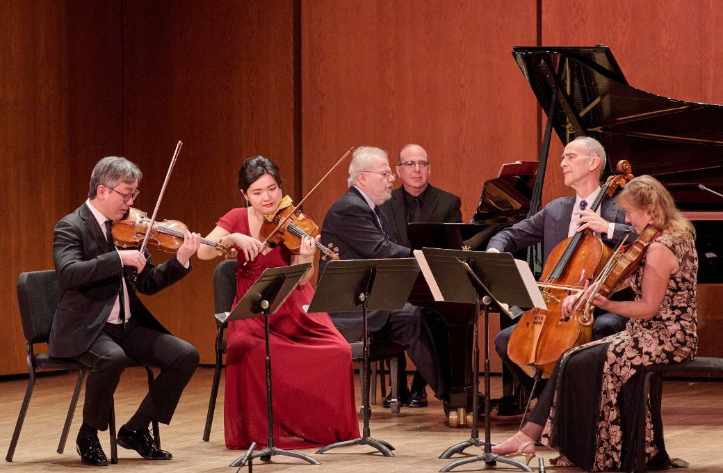 Emanuel Ax and the New York Philharmonic String Quartet &copy; Joseph Sinott