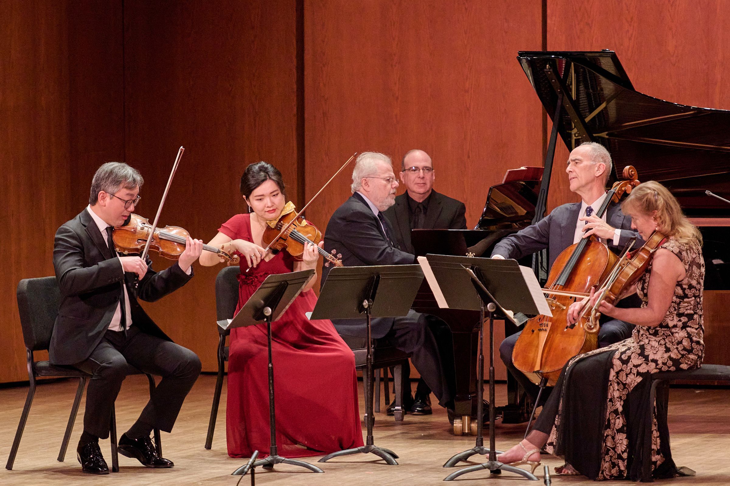 Emanuel Ax and the New York Philharmonic String Quartet &copy; Joseph Sinott
