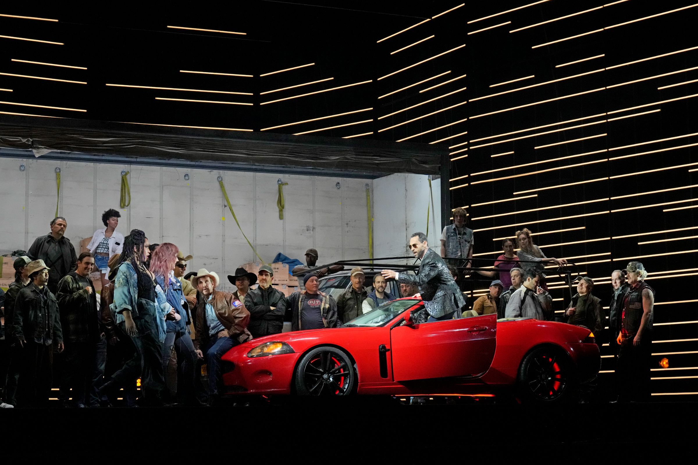Kyle Ketelsen (Escamillo) and ensemble &copy; Ken Howard | Met Opera