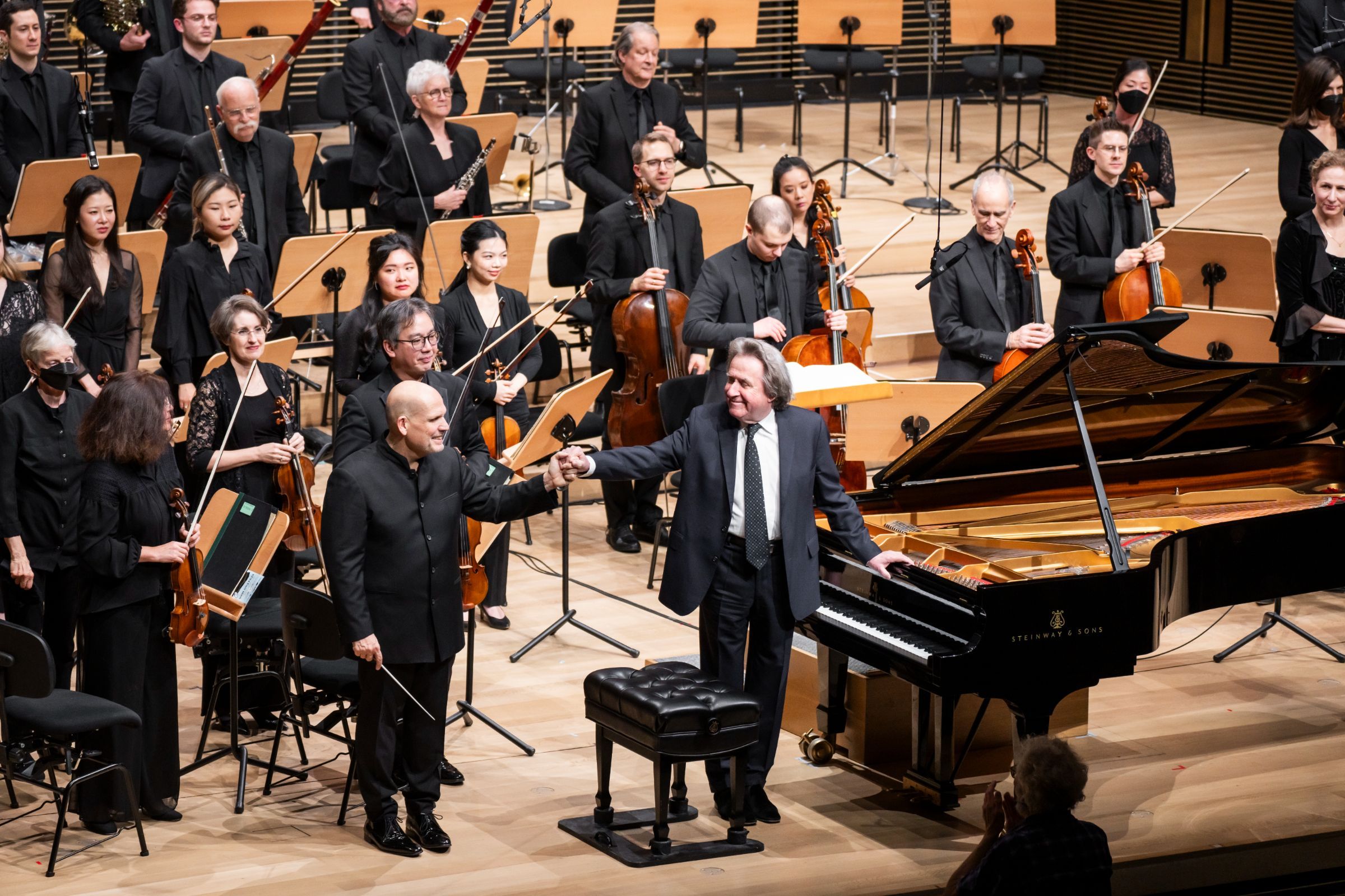 Jaap van Zweden, Rudolf Buchbinder and the New York Philharmonic &copy; Chris Lee