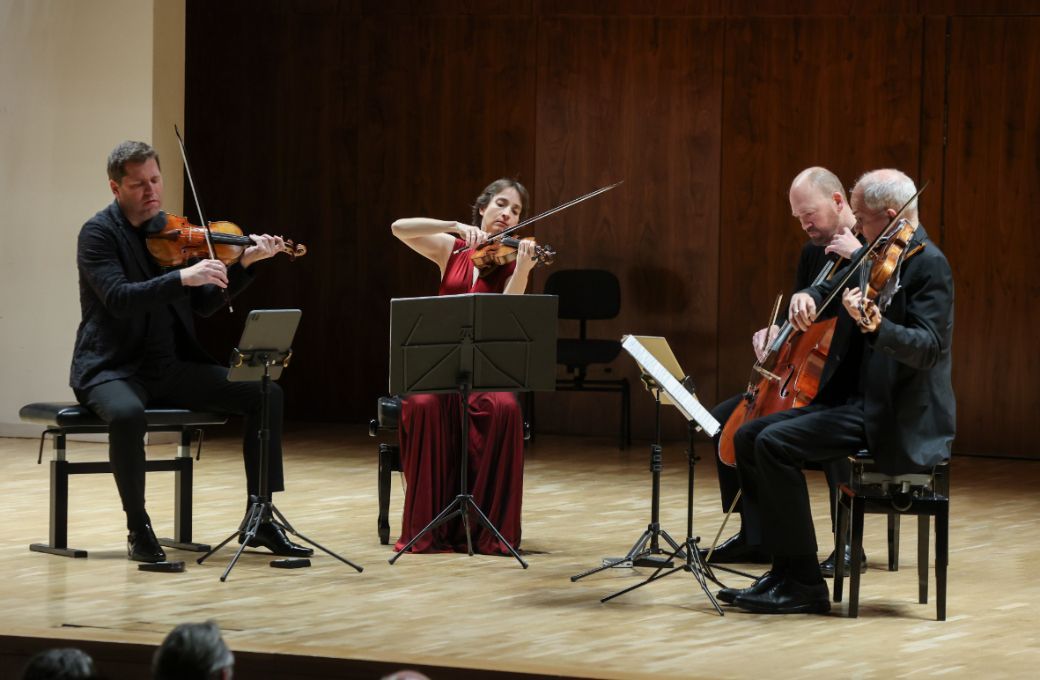 El Cuarteto Casals (Abel Tom&agrave;s, Vera Mart&iacute;nez, Arnau Tom&agrave;s y Jonathan Brown) &copy; Elvira Meg&iacute;as | Centro Nacional de Difusi&oacute;n Musical (CNDM)