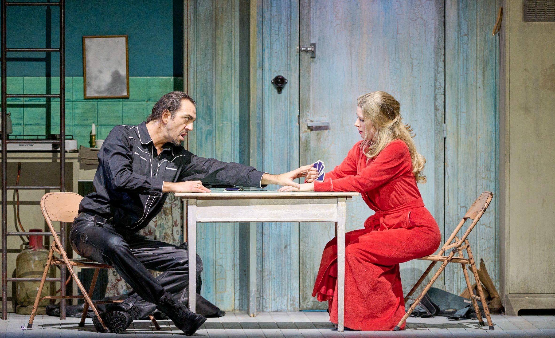Claudio Sgura (Jack Rance) und Malin Byström (Minnie) &copy; Wiener Staatsoper | Michael Pöhn