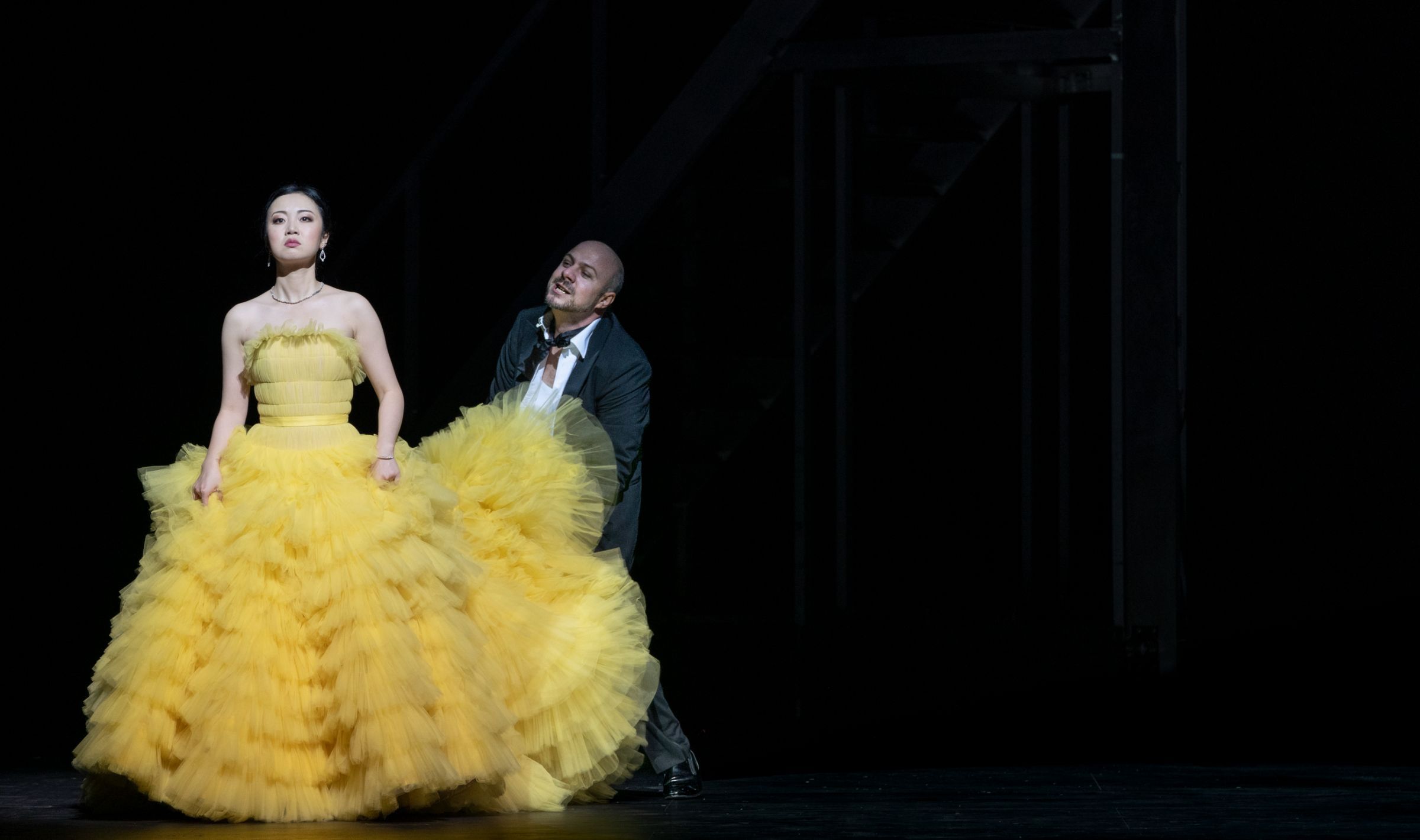 Ying Fang (Poppea) and Gianluca Buratto (Claudio) &copy; Ben van Duin | Dutch National Opera