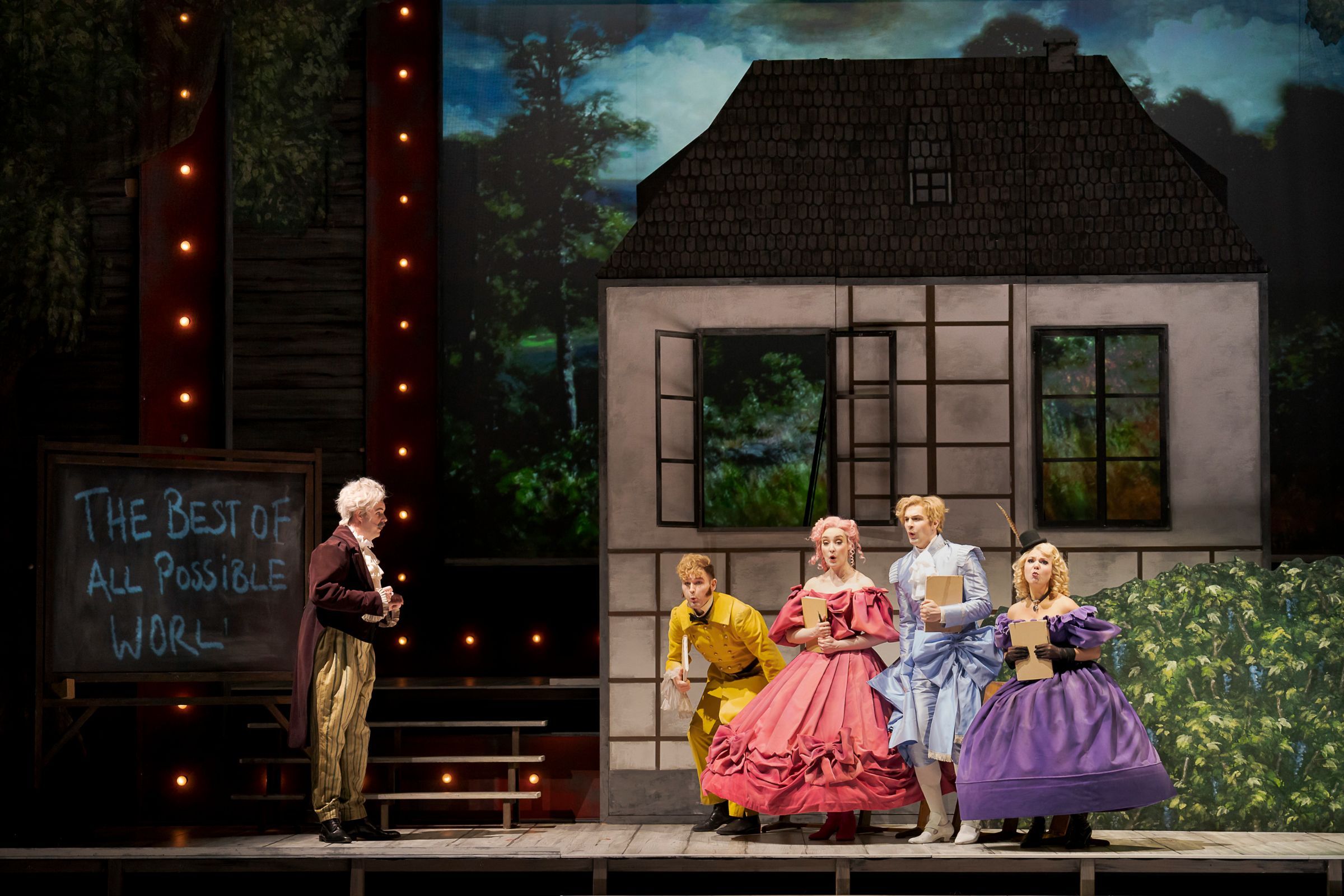 Ben McAteer (Pangloss), James Newby, Nikola Hillebrand, Matthew Newlin und Tatiana Kuryatnikova © Werner Kmetitsch