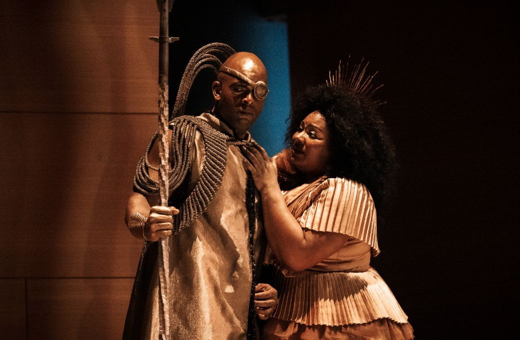 Ryan Speedo Green (Wotan) and Raehann Bryce-Davis (Fricka) © Timothy Norris, courtesy of the Los Angeles Philharmonic Association