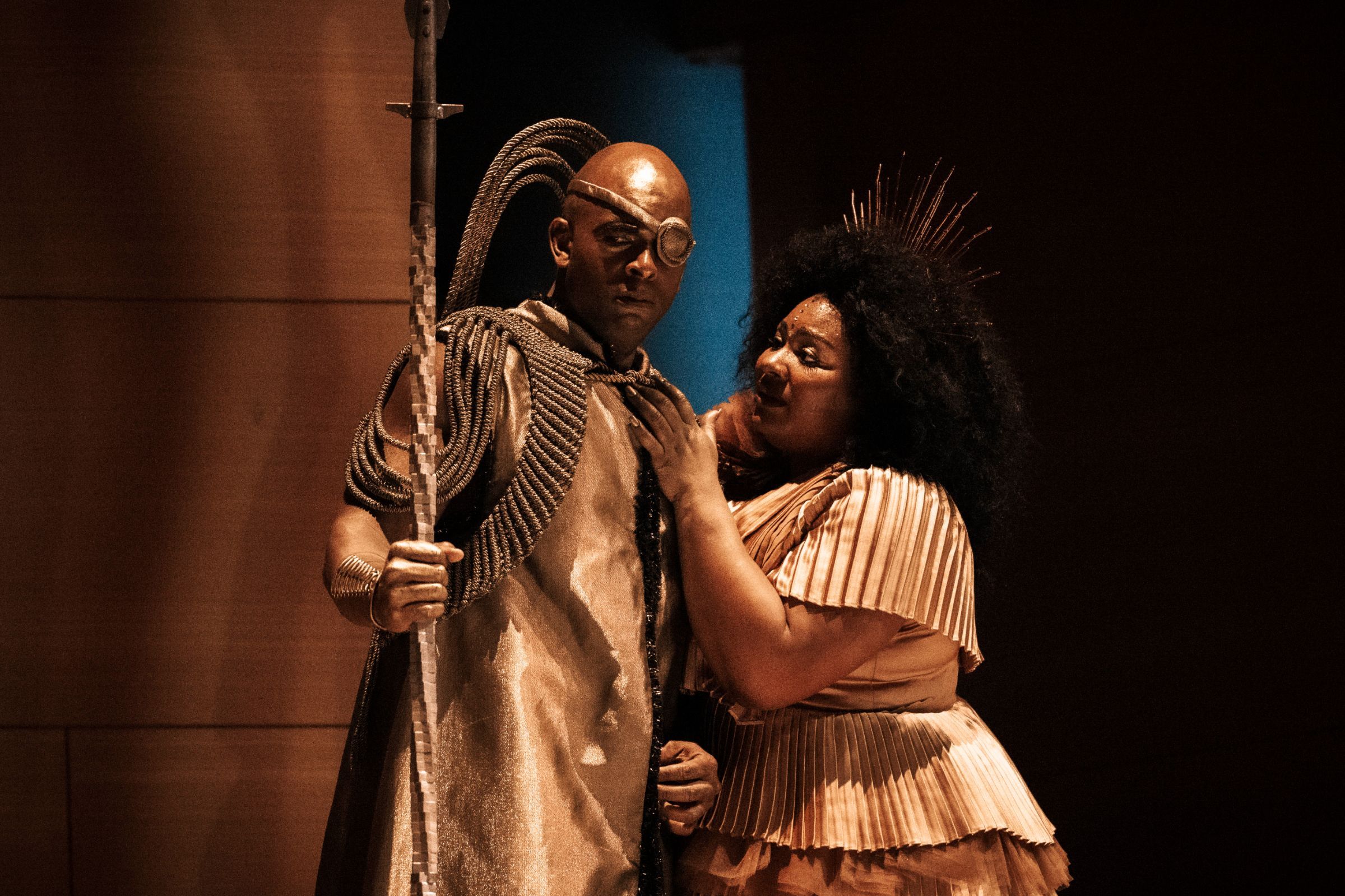 Ryan Speedo Green (Wotan) and Raehann Bryce-Davis (Fricka) © Timothy Norris, courtesy of the Los Angeles Philharmonic Association