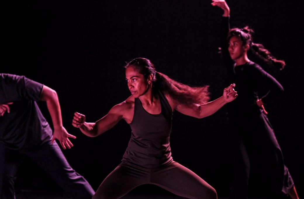 Dalisa Pigram and Zee Zunner in <i>Mutiara</i> for Marrugeku © Michael Jalaru Torres