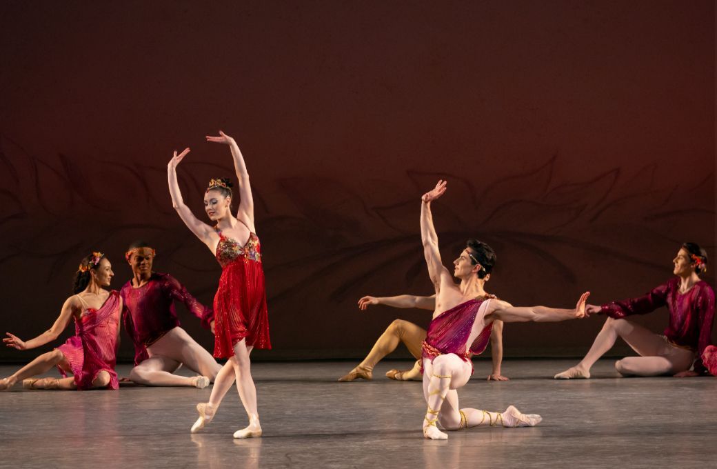 Tiler Peck and Roman Mejia in Jerome Robbins&rsquo; <i>The Four Seasons</i> &copy; Erin Baiano