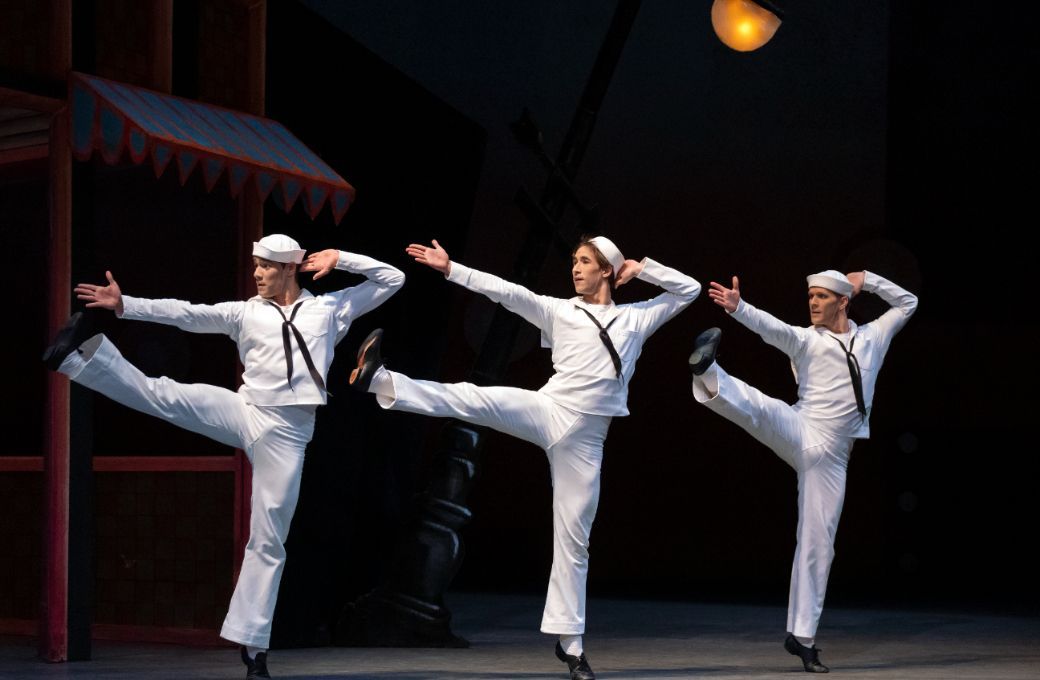 Jovani Furlan, Joseph Gordon and Daniel Ulbricht in Jerome Robbins&rsquo; <i>Fancy Free</i> &copy; Erin Baiano