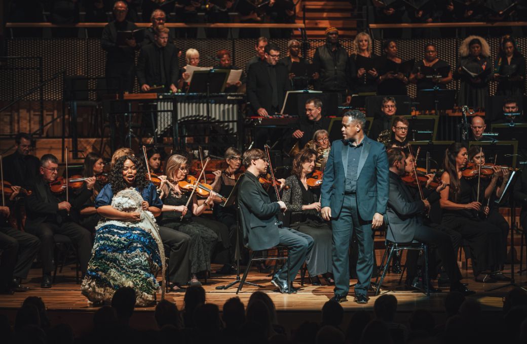 Francesca Chiejina, Thando Mjandana and the Bournemouth Symphony Orchestra &copy; Giulia Spadafora (Soul Media)