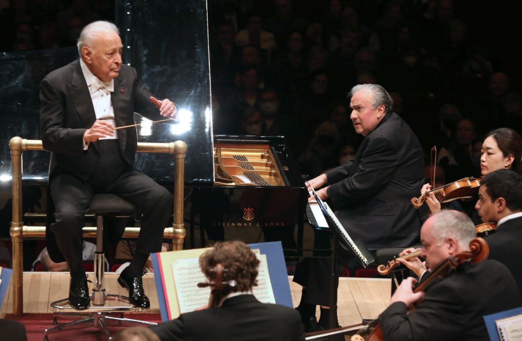 Zubin Mehta, Yefim Bronfman and the Munich Philharmonic &copy; Steve J Sherman