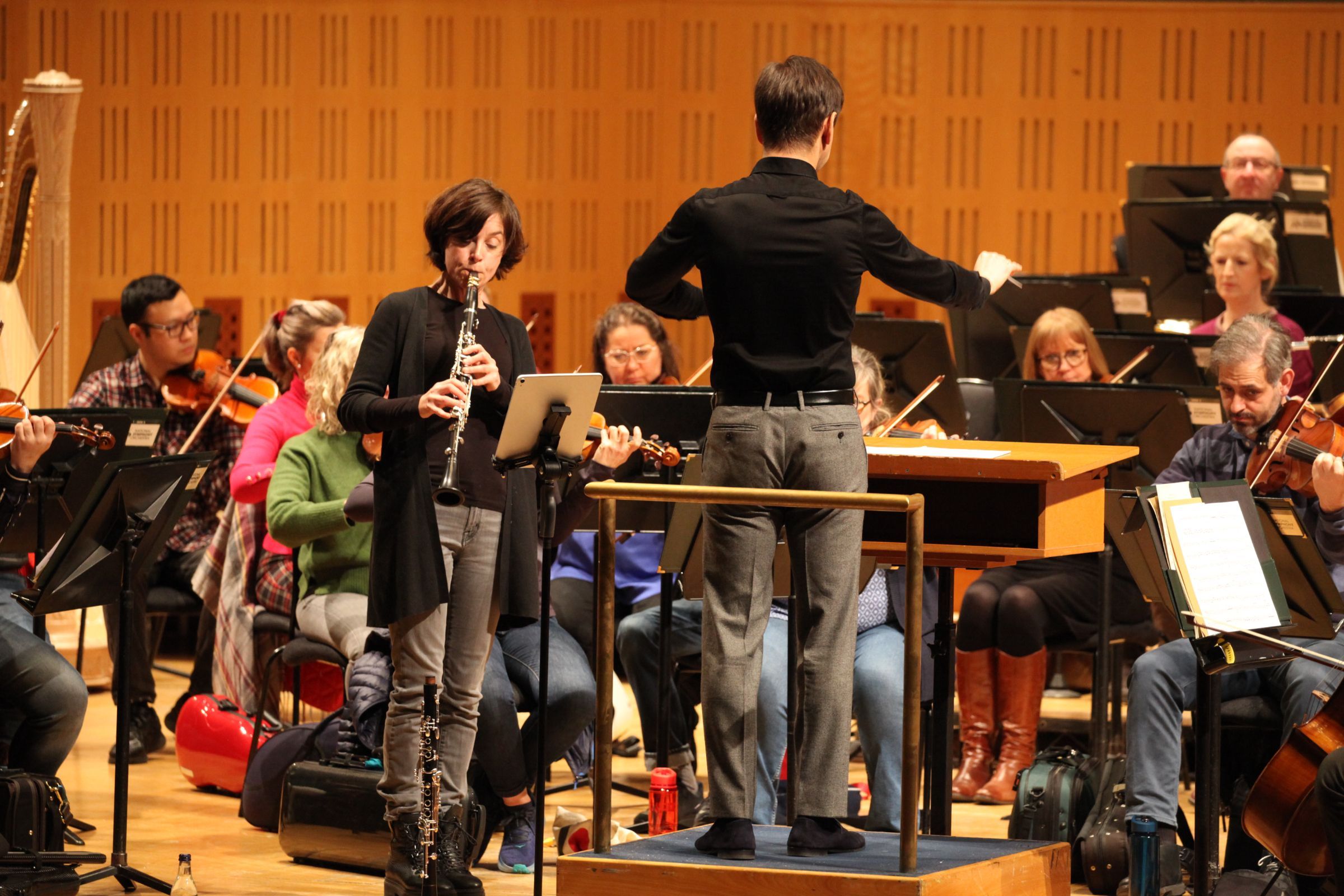 Carol McGonnell, Mihhail Gerts and the NSO in rehearsal © Aisling McCarthy