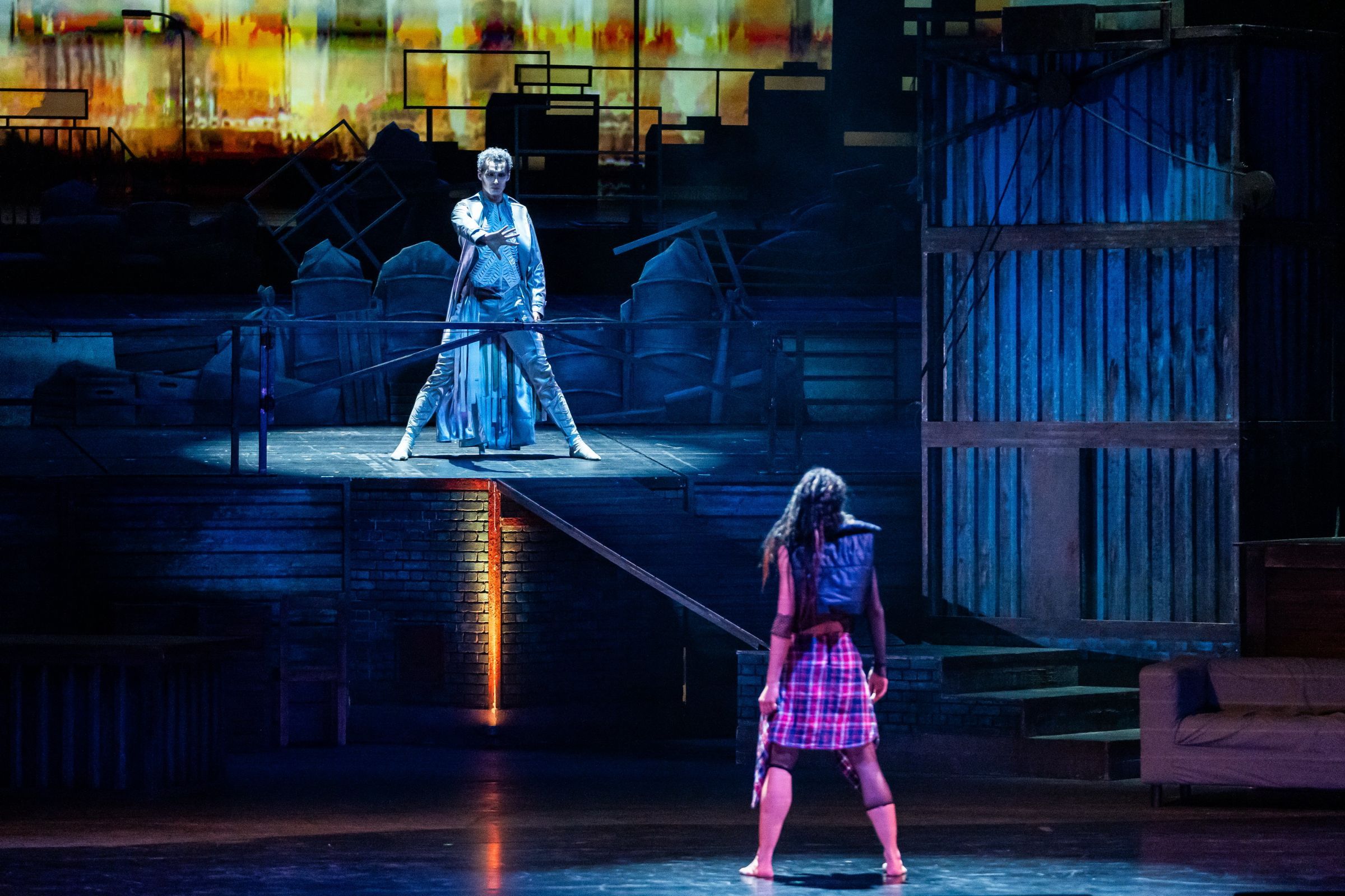 Lea Földi, the Girl and Iurii Kekalo, the Mandarin in Marianna Venekei's <i>The Miraculous Mandarin</i> &copy; Valter Berecz