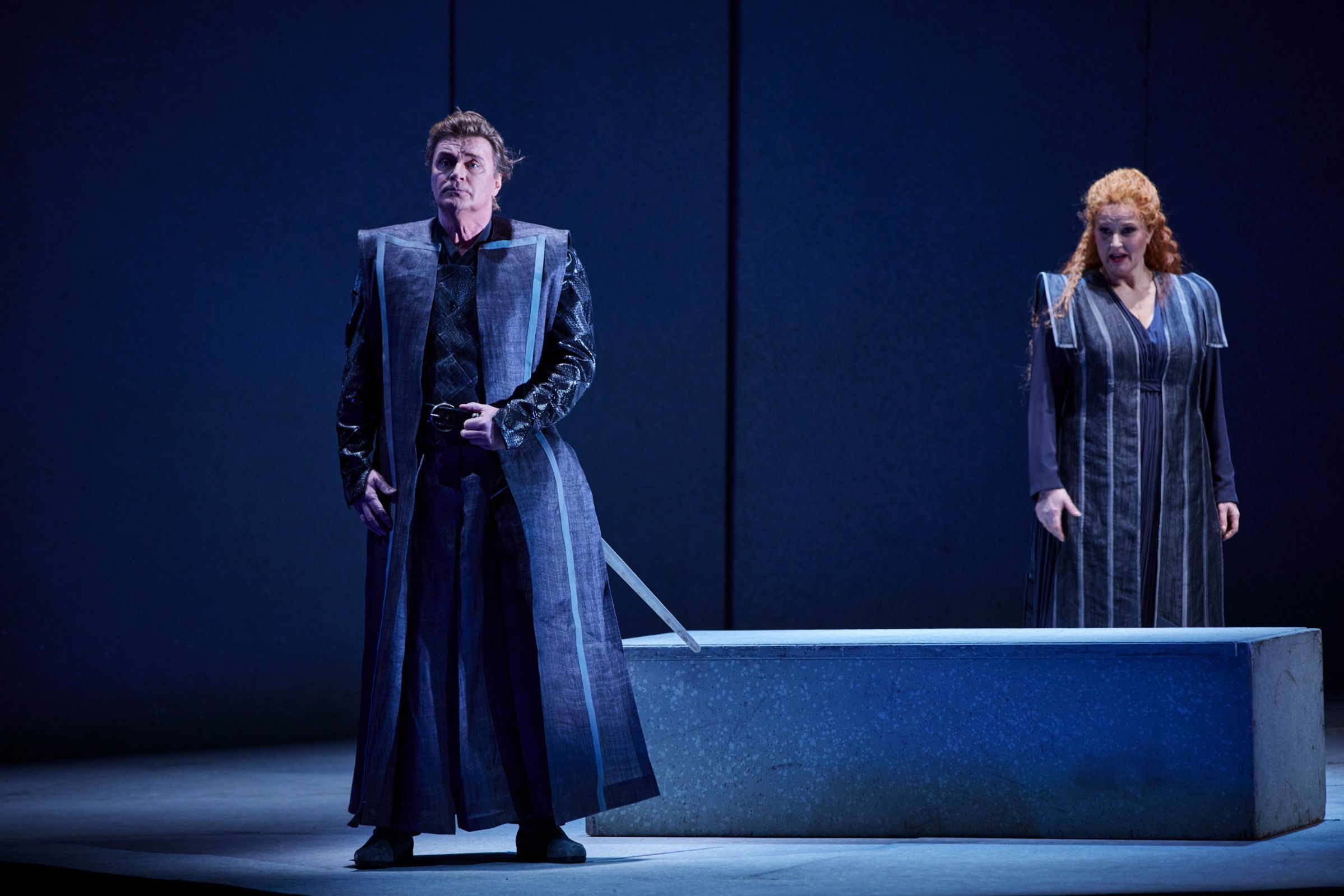Klaus Florian Vogt (Tristan) und Camilla Nylund (Isolde) &copy; Semperoper Dresden | Ludwig Olah