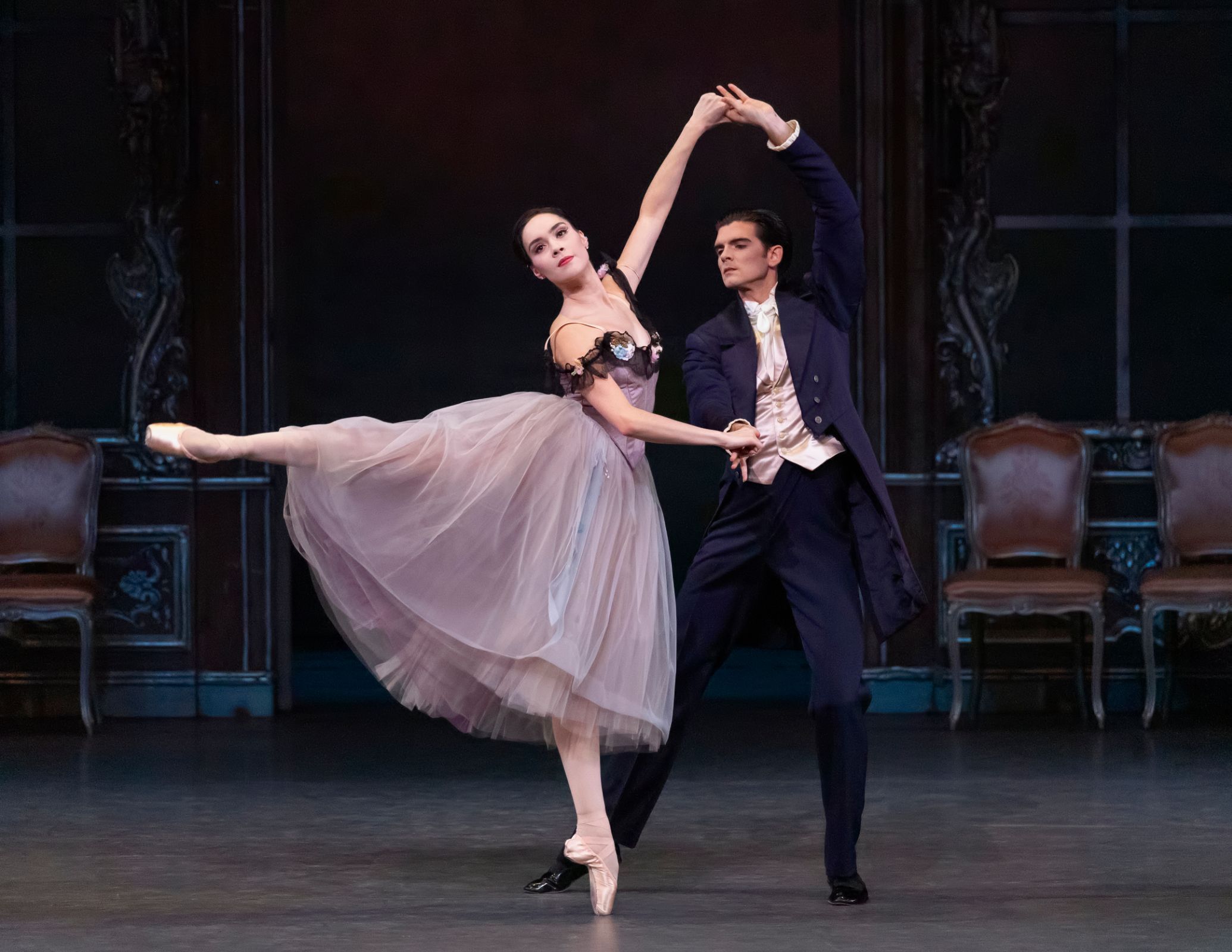 Mira Nadon and Peter Walker in George Balanchine’s <i>Liebeslieder Walzer</i>. © Erin Baiano