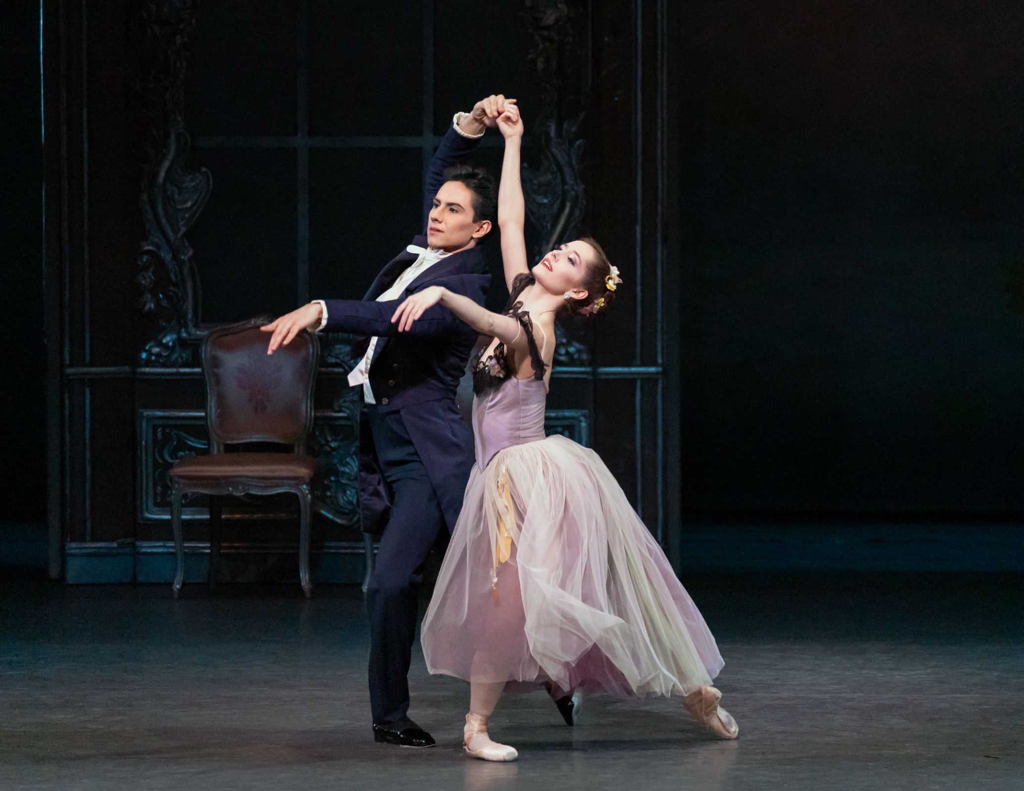 Unity Phelan and Roman Mejia in George Balanchine’s <i>Liebeslieder Walzer</i> © Erin Baiano