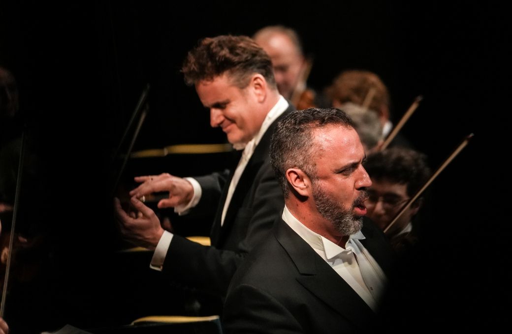 Christian Van Horn (Don Giovanni) et Philippe Jordan au Théâtre des Champs-Élysées © Cyprien Tollet / Théâtre des Champs-Élysées