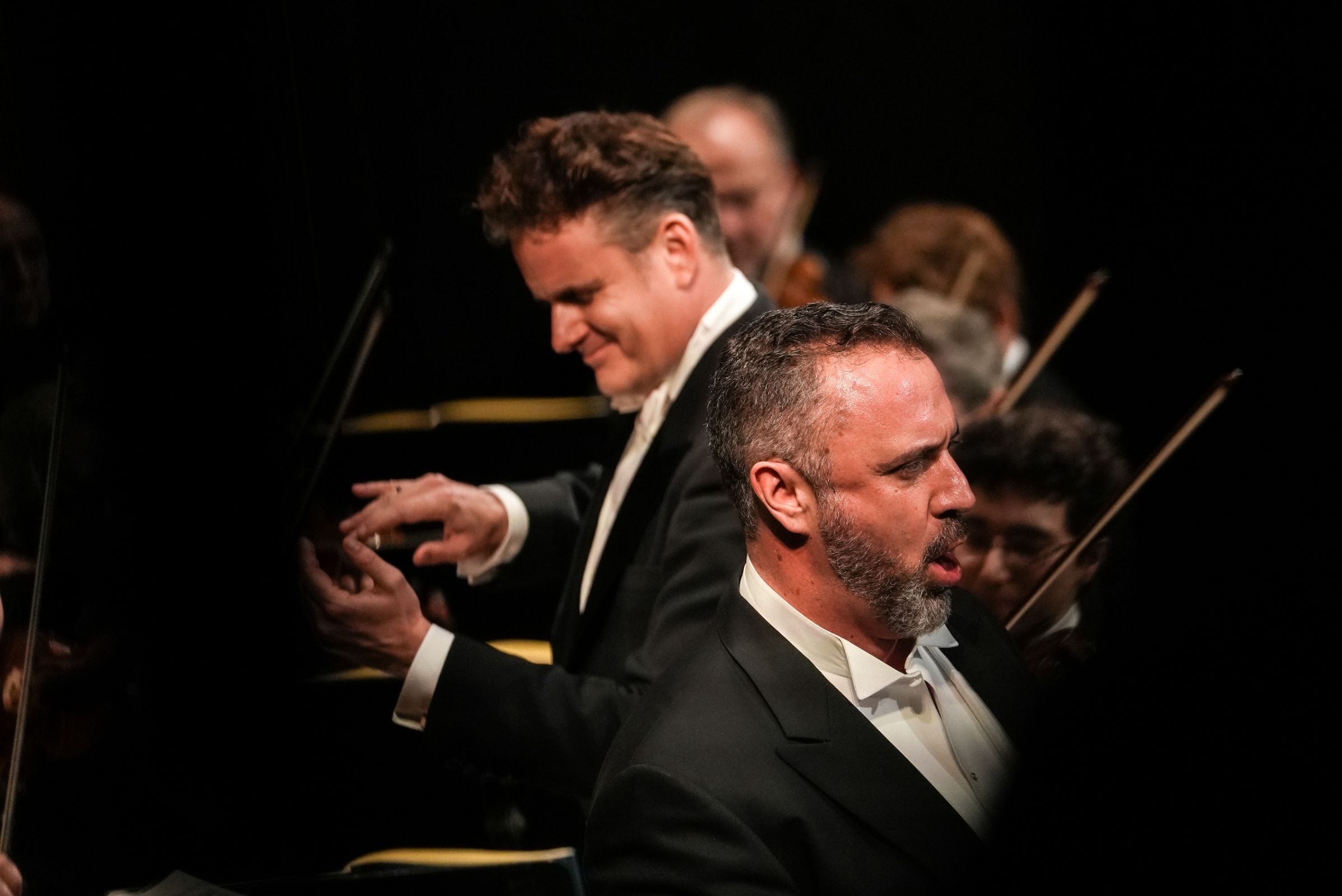 Christian Van Horn (Don Giovanni) et Philippe Jordan au Théâtre des Champs-Élysées © Cyprien Tollet / Théâtre des Champs-Élysées