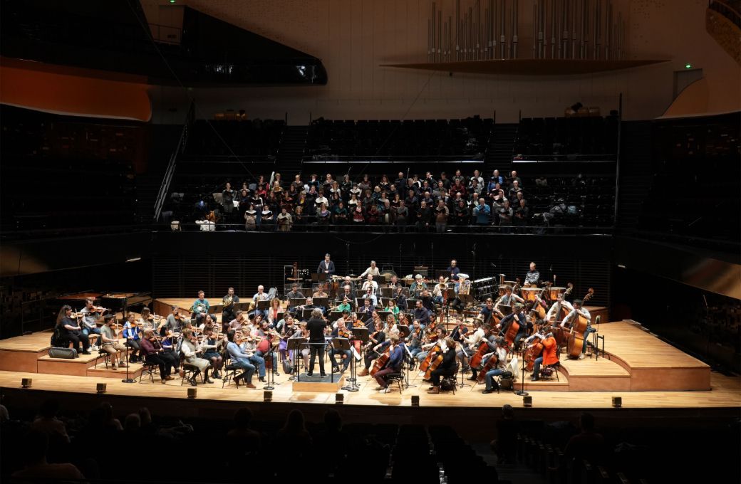 L'Orchestre Philharmonique de Radio France répète à la Philharmonie pour le festival Présences © François Daburon