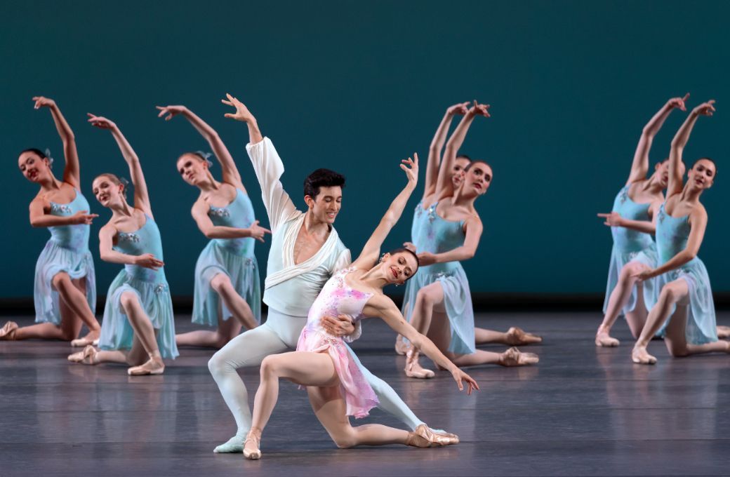 Megan Fairchild and Anthony Huxley with NYCB in Balanchine's <i>Ballo della Regina</i> &copy; Erin Baiano