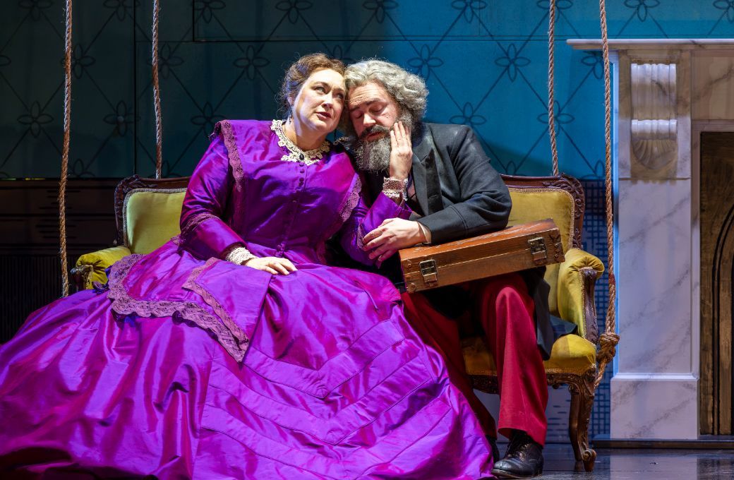 Orla Boylan (Jenny Marx) and Roland Wood (Karl Marx) &copy; James Glossop