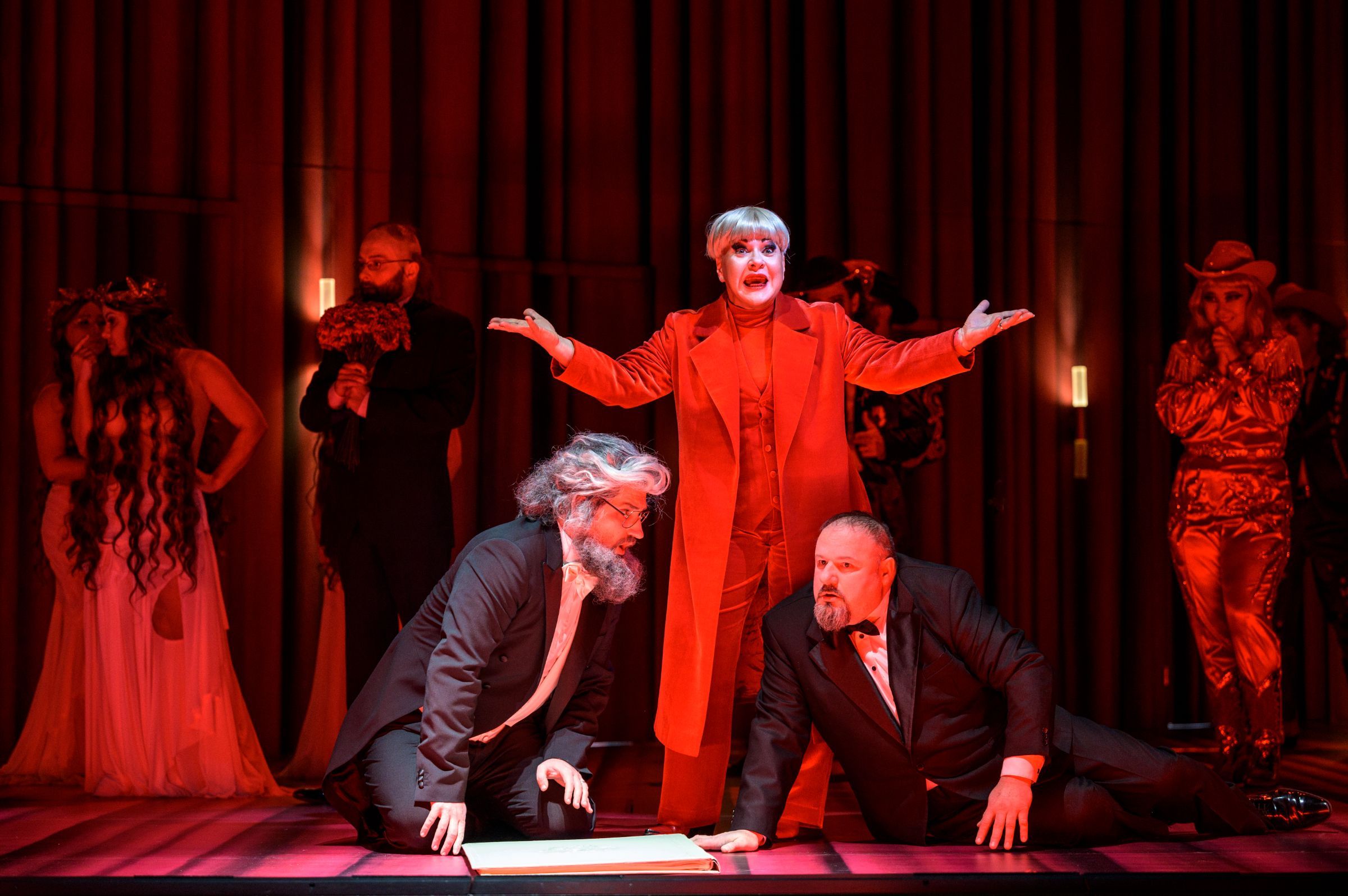 Pavol Kubáň (Music Master), Dagmar Pecková (Major-Domo), Jaroslav Březina (Dancing Master) © Petr Neubert