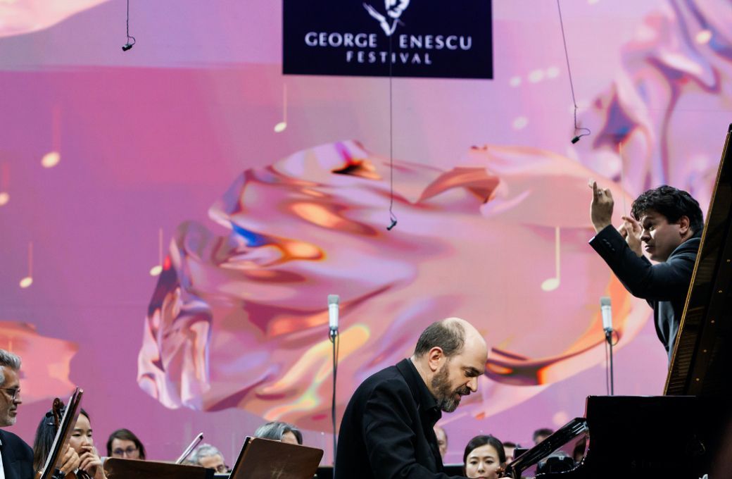 Kirill Gerstein and Măcelaru at the George Enescu Festival &copy; Petrică Tănase